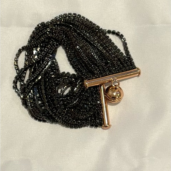 G.I.L.I Bronzo Italia 6-1/2 inch hematite bracelet!! Statement piece! ❤️ - Picture 1 of 4